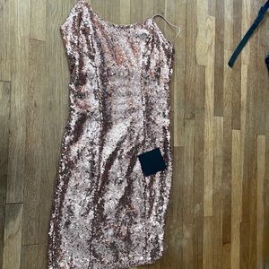 lulus pink sequin dress